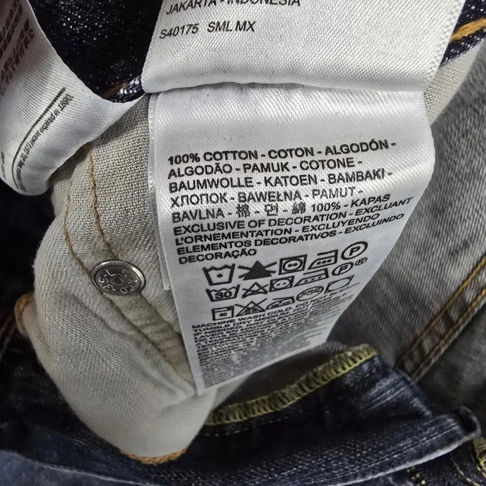 Levi's 559 Relaxed Straight Jeans Men's 38x32 Light Wash Denim Cotton